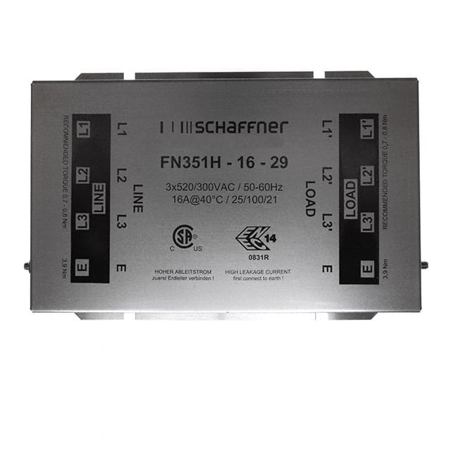 FN351H-16-29 Schaffner EMC Inc.  Modules de filtrage de ligne électrique